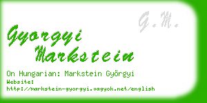 gyorgyi markstein business card